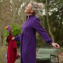 Robe Allegra - double gaze de coton prune - Quintessence