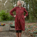 Robe Allegra - Satin de coton Gourmandise moka & rose - Quintessence