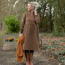 Robe Allegra - Tissage mixte gaze & sergé de coton moka - Quintessence