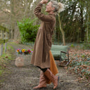 Robe Allegra - Tissage mixte gaze & sergé de coton moka - Quintessence