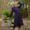 Robe Allegra - viscose bleu nuit - Quintessence