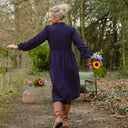 Robe Allegra - viscose bleu nuit - Quintessence