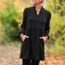 Robe Allegra - viscose noire - Quintessence