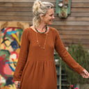 Robe Anaëlle - Double gaze de coton Camel - Quintessence