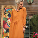 Robe Anaëlle - double gaze de coton caramel - Quintessence