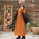 Robe Anaëlle - double gaze de coton caramel - Quintessence