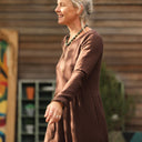 Robe Anaëlle - Double gaze de coton chocolat - Quintessence