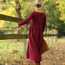 Robe Anaëlle - Double gaze de coton grenat - Quintessence