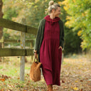 Robe Anaëlle - Double gaze de coton grenat - Quintessence