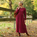 Robe Anaëlle - Double gaze de coton grenat - Quintessence