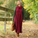 Robe Anaëlle - Double gaze de coton grenat - Quintessence