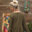 Robe Anaëlle - Double gaze de coton kaki - Quintessence