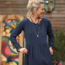 Robe Anaëlle - Double gaze de coton marine - Quintessence