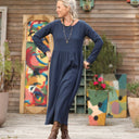 Robe Anaëlle - Double gaze de coton marine - Quintessence