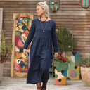 Robe Anaëlle - Double gaze de coton marine - Quintessence