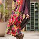 Robe Anaëlle - Satin de coton fleuri Toscane - Quintessence