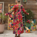 Robe Anaëlle - Satin de coton fleuri Toscane - Quintessence