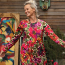 Robe Anaëlle - Satin de coton fleuri Toscane - Quintessence