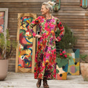 Robe Anaëlle - Satin de coton fleuri Toscane - Quintessence