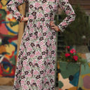 Robe Anaëlle - Velours fleuri Rosea - Quintessence