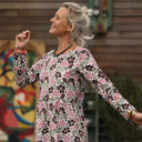 Robe Anaëlle - Velours fleuri Rosea - Quintessence