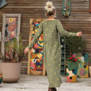 Robe Anaëlle - Velours kaki Citronné - Quintessence