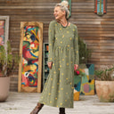 Robe Anaëlle - Velours kaki Citronné - Quintessence