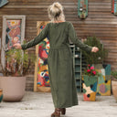 Robe Anaëlle - Velours milleraies kaki - Quintessence