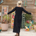 Robe Anaëlle - Velours milleraies marine - Quintessence