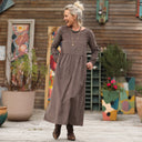 Robe Anaëlle - Velours milleraies moka - Quintessence