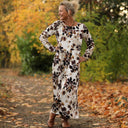 Robe Anaëlle - Viscose fleuri moka - Quintessence