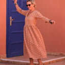 Robe Anastasia brodée cassonade - Quintessence