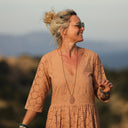 Robe Anastasia brodée cassonade - Quintessence