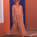 Robe Anastasia brodée cassonade - Quintessence