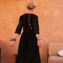 Robe Anastasia broderie noire - Quintessence