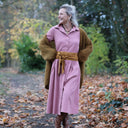 Robe Arlène - Armuré de coton rose boisé - Quintessence