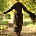 Robe Arlène - Velours côtelé moka - Quintessence