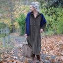 Robe Arlène - Velours côtelé moka - Quintessence