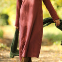 Robe Armande – double gaze de coton bois de rose - Quintessence