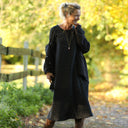 Robe Armande – double gaze de coton feuillage d'hiver - Quintessence