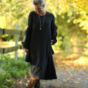 Robe Armande – double gaze de coton feuillage d'hiver - Quintessence