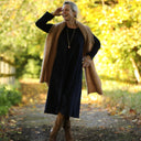 Robe Armande – velours côtelé bleu marine - Quintessence