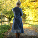 Robe Armande – velours côtelé bleu officier - Quintessence