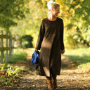 Robe Armande - Velours côtelé moka - Quintessence