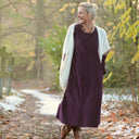 Robe Armande – velours côtelé prune - Quintessence