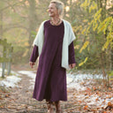 Robe Armande – velours côtelé prune - Quintessence