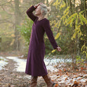 Robe Armande – velours côtelé prune - Quintessence