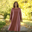 Robe Armande – velours côtelé rose boisé - Quintessence