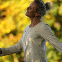 Robe Armande – Velours milleraies ivoire fleuri - Quintessence