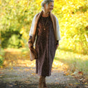 Robe Armande – Velours milleraies Léo choco - Quintessence